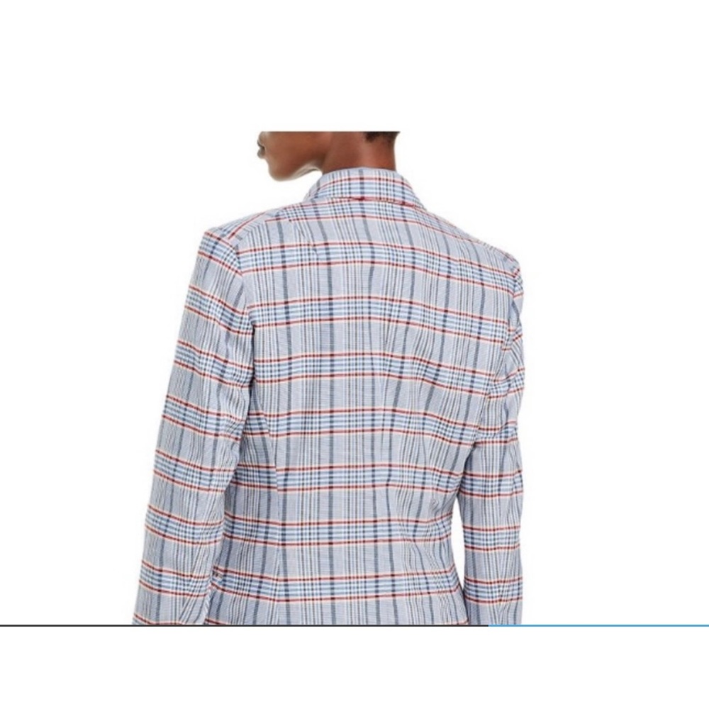 Rag &Bone blue/red/black/white plaid women's blazer
